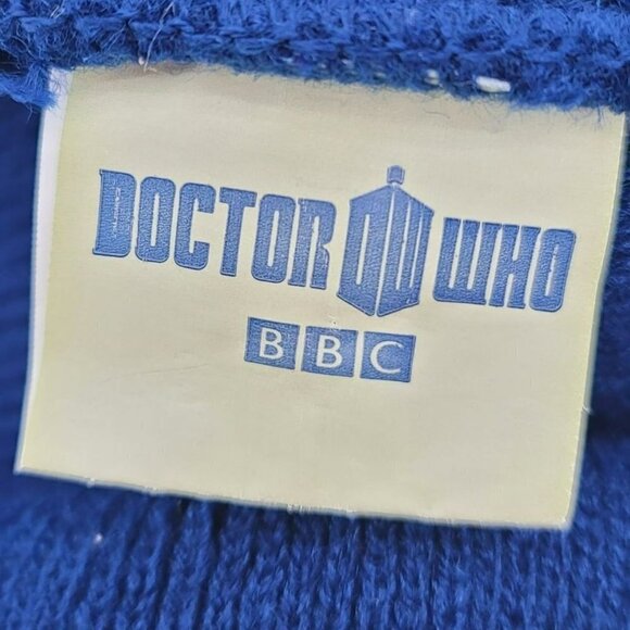 Hot Topic Doctor Who Police Public Call Box Knit Winter Hat Adult OS - Picture 8 of 9